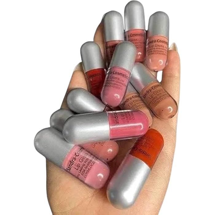 Sandra Colours Lip Gloss Set 12, Matte and Shiny Lip Gloss, Non-Stick Cup Liquid Lipstick, Professional Lip Makeup Gift - Image 3